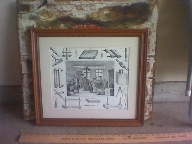 Woodshop etching
